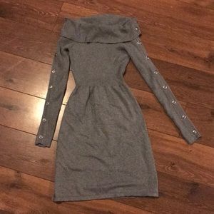 Grey off the shoulder dress